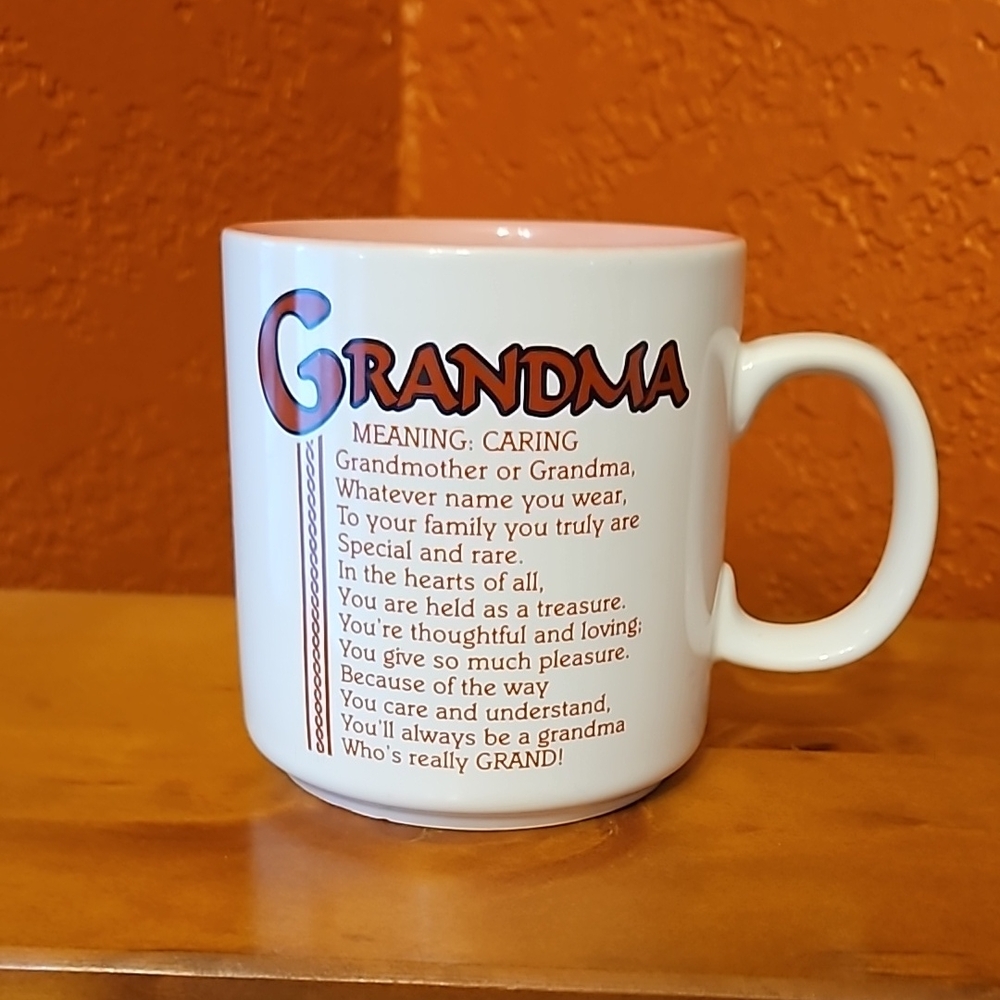 Vintage PAPEL poetry Grandma Mug - White Ceramic